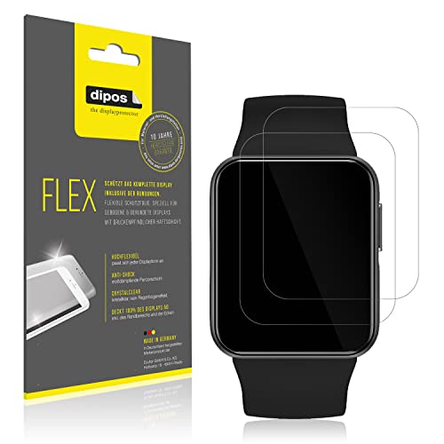 dipos I 2X Schutzfolie 100% kompatibel mit GRV Smartwatch Folie I Full Cover 3D Displayschutz-Folie von dipos