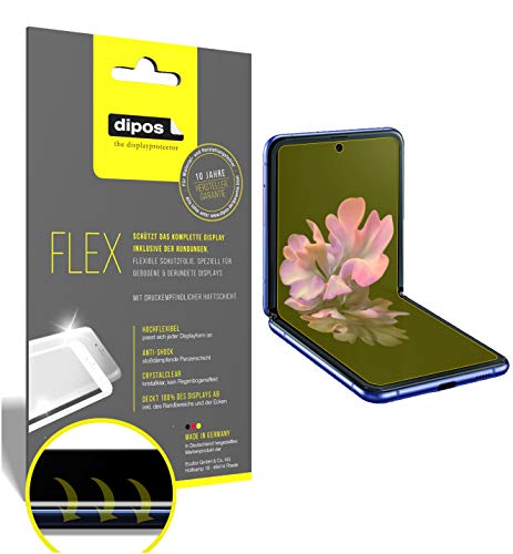 dipos I 2X Schutzfolie 100% kompatibel mit Samsung Galaxy Z Flip Folie I Full Cover 3D Displayschutz-Folie von dipos