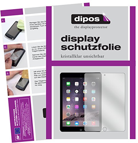 dipos I 2X Schutzfolie klar kompatibel mit Apple iPad (2018) Folie Displayschutzfolie von dipos