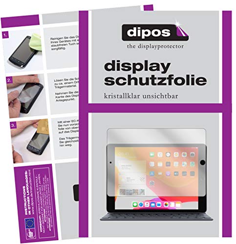 dipos I 2X Schutzfolie klar kompatibel mit Apple iPad 10.2 Zoll (8.Gen 2020) Folie Displayschutzfolie von dipos