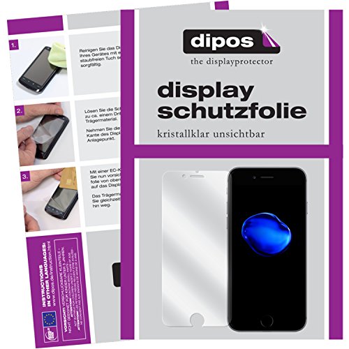 dipos I 2X Schutzfolie klar kompatibel mit Apple iPhone 7 Folie Displayschutzfolie von dipos