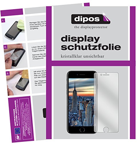 dipos I 2X Schutzfolie klar kompatibel mit Apple iPhone 8 Folie Displayschutzfolie von dipos