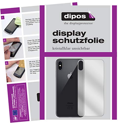 dipos I 2X Schutzfolie klar kompatibel mit Apple iPhone XS Max Rückseite Folie Displayschutzfolie dipos I 2X Schutzfolie klar kompatibel mit Apple iPhone XS Max Rückseite Folie Displayschutzfolie von dipos