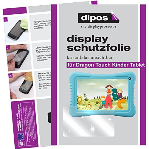 dipos I 2X Schutzfolie klar kompatibel mit Dragon Touch 7 Zoll Kinder Tablet Folie Displayschutzfolie von dipos