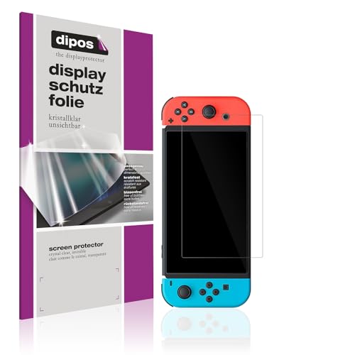 dipos I 2X Schutzfolie klar kompatibel mit Nintendo Switch OLED Folie Displayschutzfolie von dipos