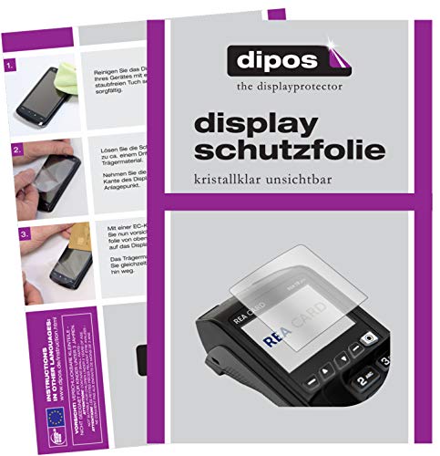 dipos I 2X Schutzfolie klar kompatibel mit REA Card T8 pro Terminal Folie Displayschutzfolie von dipos