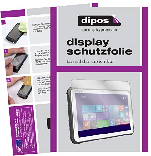 dipos I 2X Schutzfolie klar kompatibel mit Rugged Tablet ID-SQ10.1 Folie Displayschutzfolie von dipos