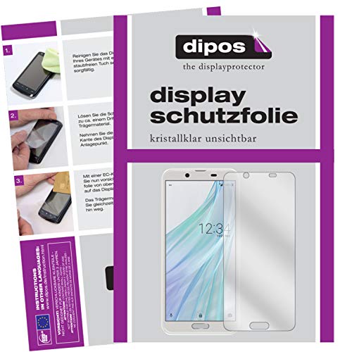dipos I 2X Schutzfolie klar kompatibel mit Sharp Aquos Sense2 Folie Displayschutzfolie von dipos