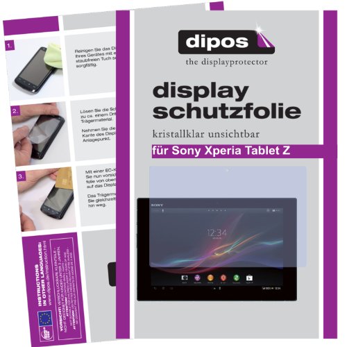dipos I 2X Schutzfolie klar kompatibel mit Sony Xperia Tablet Z Folie Displayschutzfolie von dipos