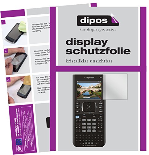 dipos I 2X Schutzfolie klar kompatibel mit Texas Instruments TI Nspire CX CAS Taschenrechner Folie Displayschutzfolie von dipos