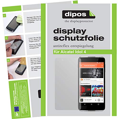 dipos I 2X Schutzfolie matt kompatibel mit Alcatel Idol 4 Folie Displayschutzfolie von dipos