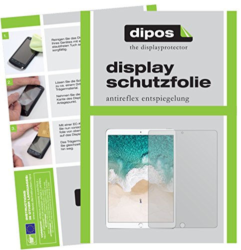 dipos I 2X Schutzfolie matt kompatibel mit Apple iPad Pro 10,5 Zoll Folie Displayschutzfolie von dipos