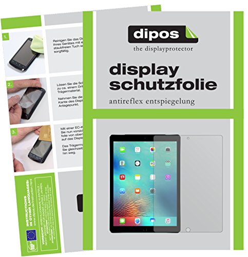 dipos I 2X Schutzfolie matt kompatibel mit Apple iPad Pro 12,9 Zoll (2016) Folie Displayschutzfolie von dipos
