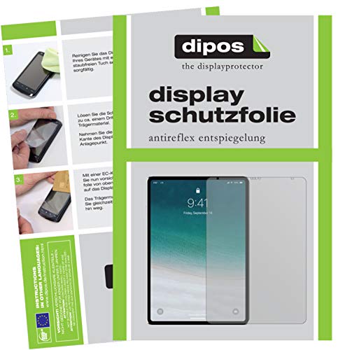 dipos I 2X Schutzfolie matt kompatibel mit Apple iPad Pro 12.9 Zoll (3.Gen 2018) Folie Displayschutzfolie von dipos
