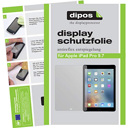 dipos I 2X Schutzfolie matt kompatibel mit Apple iPad Pro 9.7 (2016) Folie Displayschutzfolie von dipos