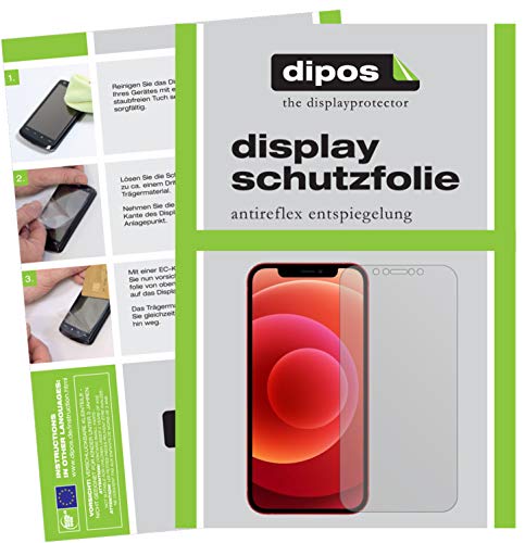 dipos I 2X Schutzfolie matt kompatibel mit Apple iPhone 12 Pro Max Folie Displayschutzfolie von dipos