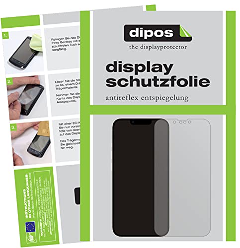 dipos I 2X Schutzfolie matt kompatibel mit Apple iPhone 13 Folie Displayschutzfolie von dipos