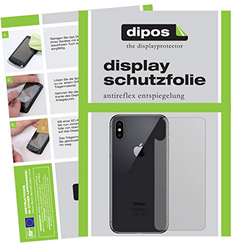 dipos I 2X Schutzfolie matt kompatibel mit Apple iPhone XS Rückseite Folie Displayschutzfolie dipos I 2X Schutzfolie matt kompatibel mit Apple iPhone XS Rückseite Folie Displayschutzfolie von dipos