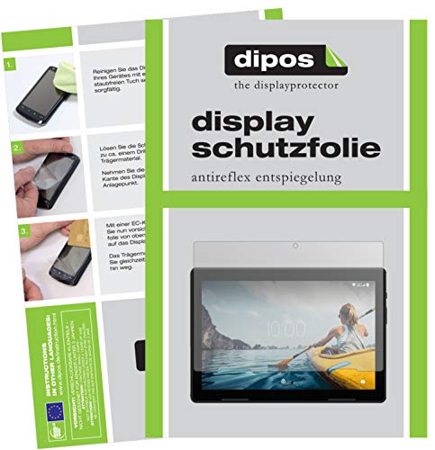 dipos I 2X Schutzfolie matt kompatibel mit Medion Life P10710 10 Zoll Tablet Folie Displayschutzfolie von dipos