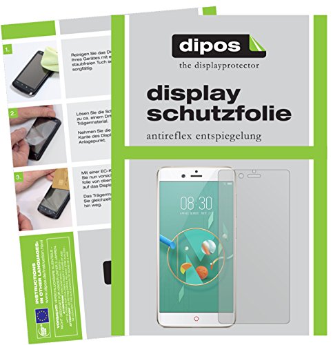 dipos I 2X Schutzfolie matt kompatibel mit Nubia Z17 Mini Folie Displayschutzfolie von dipos