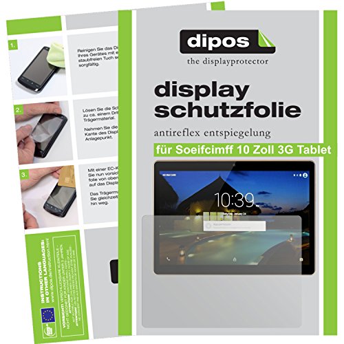 dipos I 2X Schutzfolie matt kompatibel mit Soeifcimff 10 Zoll 3G Tablet Folie Displayschutzfolie von dipos