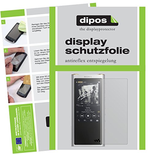 dipos I 2X Schutzfolie matt kompatibel mit Sony NW-ZX300 (MP3-Player) Folie Displayschutzfolie von dipos