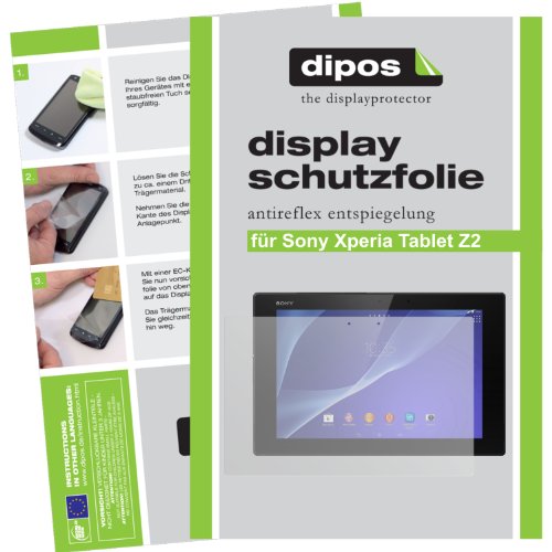 dipos I 2X Schutzfolie matt kompatibel mit Sony Xperia Tablet Z2 Folie Displayschutzfolie von dipos
