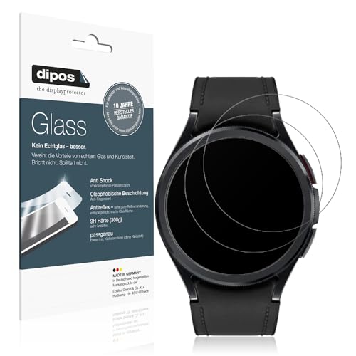 dipos I 2X Displayschutz 9H matt kompatibel mit Samsung Galaxy Watch 6 Classic (43mm) Schutzfolie Anti-Shock Folie von dipos