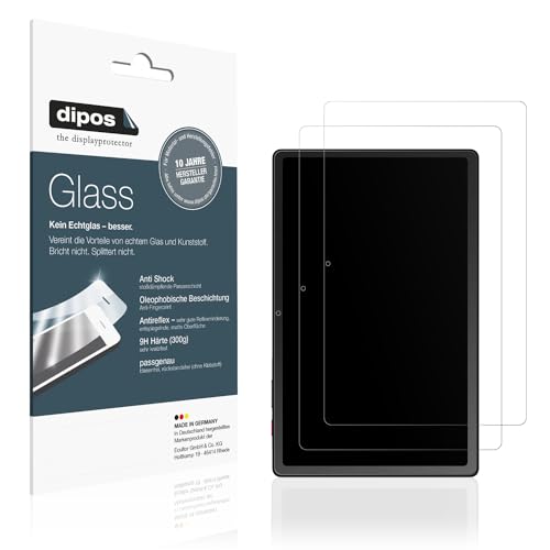 dipos I 2X Displayschutz 9H matt kompatibel mit Telekom T Tablet Schutzfolie Anti-Shock Folie von dipos