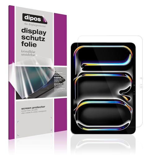dipos I 2x Schutzfolie klar kompatibel mit Apple iPad Pro 11 Zoll M4 2024 Folie Displayschutzfolie von dipos
