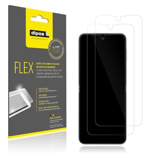 dipos I 2x Schutzfolie kompatibel mit Samsung Galaxy Z Flip6 Folie I klappbare Displayschutzfolie für Galaxy Z Flip 6 von dipos