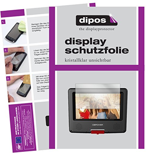 dipos I 3X Schutzfolie klar kompatibel mit DBPower 7,5 Zoll Tragbarer DVD-Player Folie Displayschutzfolie von dipos
