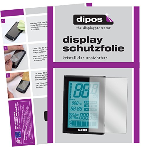 dipos I 3X Schutzfolie klar kompatibel mit Yamaha LCD Display (E-Bike Display) Folie Displayschutzfolie von dipos