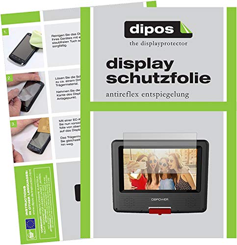 dipos I 3X Schutzfolie matt kompatibel mit DBPower 7,5 Zoll Tragbarer DVD-Player Folie Displayschutzfolie von dipos