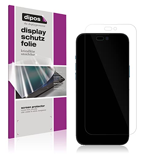dipos I 5X Schutzfolie kompatibel mit Apple iPhone 14 Pro Displayschutz-Folie klar von dipos