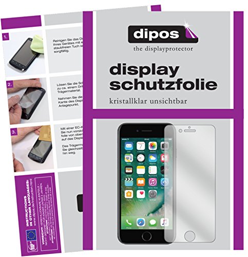 dipos I 6X Schutzfolie klar kompatibel mit Apple iPhone 7S Folie Displayschutzfolie von dipos