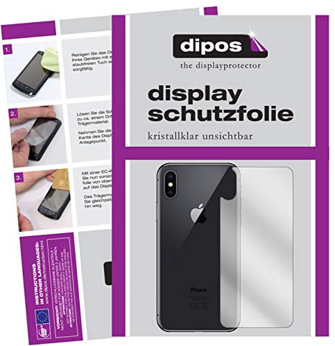 dipos I 6X Schutzfolie klar kompatibel mit Apple iPhone XS Rückseite Folie Displayschutzfolie dipos I 6X Schutzfolie klar kompatibel mit Apple iPhone XS Rückseite Folie Displayschutzfolie von dipos