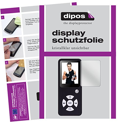 dipos I 6X Schutzfolie klar kompatibel mit Bertronic BC01 Royal MP3-Player Folie Displayschutzfolie von dipos