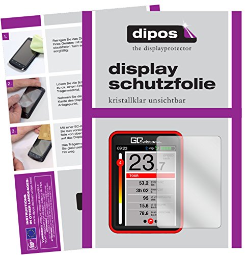 dipos I 6X Schutzfolie klar kompatibel mit Go SwissDrive Evo (E-Bike Display) Folie Displayschutzfolie von dipos