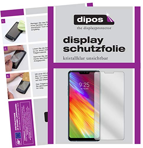 dipos I 6X Schutzfolie klar kompatibel mit LG Q9 One Folie Displayschutzfolie (bewusst Kleiner als das Glas, da Dieses gewölbt ist) von dipos