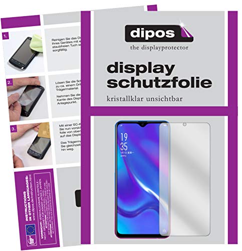 dipos I 6X Schutzfolie klar kompatibel mit Oppo R17 Neo Folie Displayschutzfolie (3X Vorderseite + 3X Rückseite) von dipos