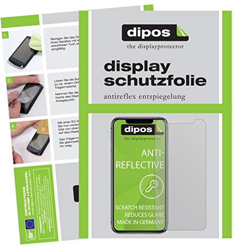 dipos I 6X Schutzfolie matt kompatibel mit Apple iPhone 11 Pro Folie Displayschutzfolie (bewusst Kleiner als das Glas, da Dieses gewölbt ist) von dipos