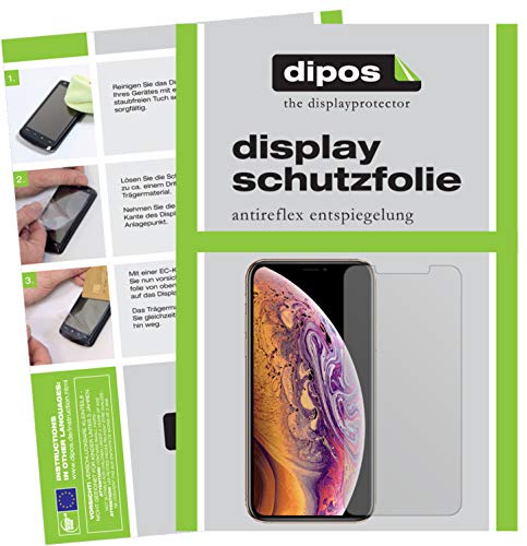 dipos I 6X Schutzfolie matt kompatibel mit Apple iPhone XS Folie Displayschutzfolie von dipos