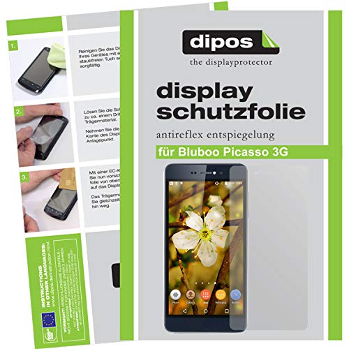dipos I 6X Schutzfolie matt kompatibel mit BLUBOO Picasso 3G Folie Displayschutzfolie von dipos