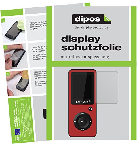 dipos I 6X Schutzfolie matt kompatibel mit Bertronic BC02 Royal MP3-Player Folie Displayschutzfolie von dipos
