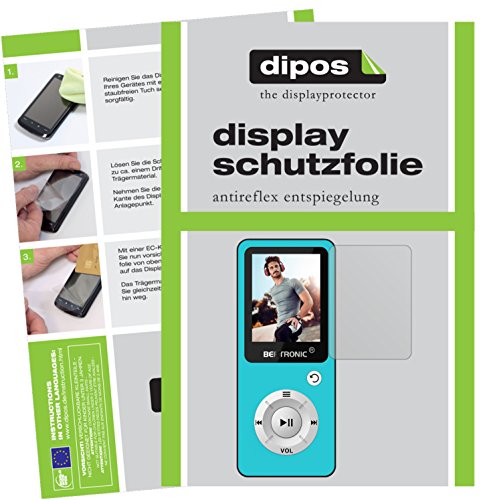 dipos I 6X Schutzfolie matt kompatibel mit Bertronic BC04 Royal MP3-Player Folie Displayschutzfolie von dipos