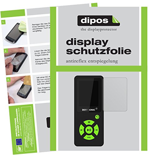 dipos I 6X Schutzfolie matt kompatibel mit Bertronic BC07 Royal MP3-Player Folie Displayschutzfolie von dipos