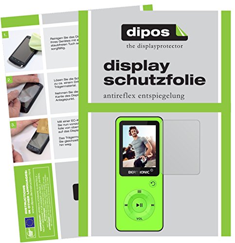 dipos I 6X Schutzfolie matt kompatibel mit Bertronic BC09 Royal MP3-Player Folie Displayschutzfolie von dipos