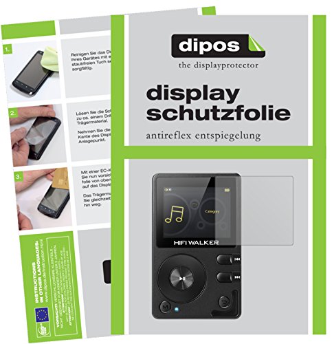 dipos I 6X Schutzfolie matt kompatibel mit HiFi Walker H2 MP3-Player Folie Displayschutzfolie von dipos
