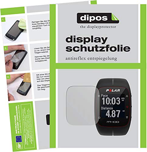 dipos I 6X Schutzfolie matt kompatibel mit Polar Trainingscomputer M400 HR Folie Displayschutzfolie von dipos